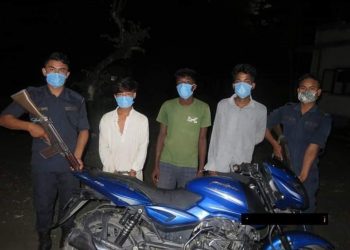 मोरङमा चोरीको मोटरसाइकल सहित तिन पक्राउ