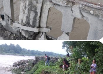 गछिया खोलाको बाढीले निर्माण गरिएको बाध र तटबन्ध  भत्किदा स्थानिय त्रसित