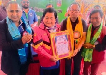 फुटबलका अभियन्ता एवं पूर्व राष्ट्रिय वरिष्ठ खेलाडी दिलिप राई सम्मानित