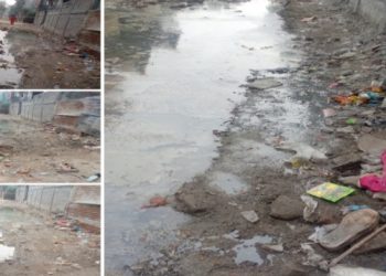 फर्वाड कम्फ्लेक्सले दुर्घन्धित पानि सडकमै निकासा गरेपछि  स्थानीय आक्रोशित