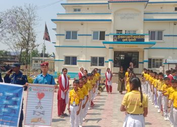 दुहबीमा बालबालिका संग प्रहरी हाम्रो साथी, पुस्तकालय हस्तान्तरण तथा वृक्षारोपण