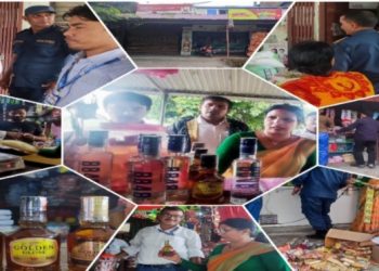 दुहबीमा बजार अनुगमन ,पसल संचालक शटर बन्द गरी भागाभाग किराना पसलमा खुलेयाम मदिरा बैच्दै