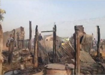 मोरङको रंगेलीमा आगलागीबाट २२ घर जलेर नष्ट