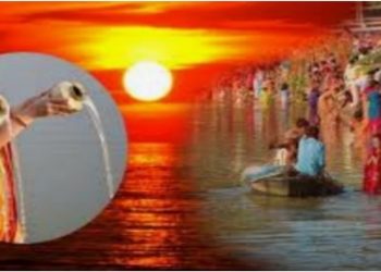 आज छठ पर्वको मुख्य दिन, अस्ताउँदो सूर्यलाई अर्घ दिइँदै